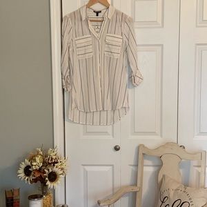 White/Pink/Blue Striped Express Shirt